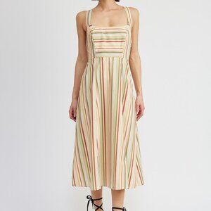 Corset Back Back Midi Dress